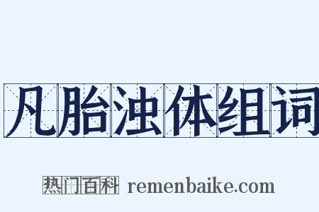 凡胎浊体组词是什么意思的图片